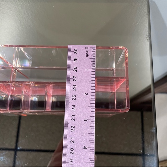 Clear Peach Blush Acrylic Makeup & Brush Organizer - Picture 6 of 11